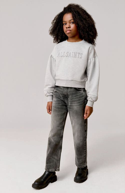 Smallsaints By Allsaints Kids' Logo Embellished Graphic Sweatshirt In Grey