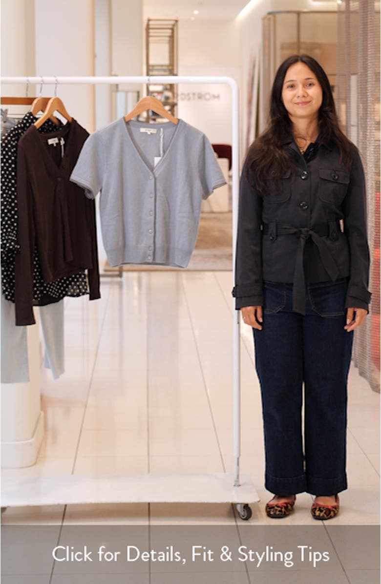 The Cashmere Mesh Trim Cardigan, sales video thumbnail