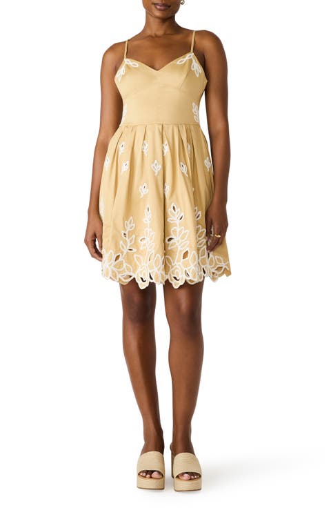 Emelia Embroidered Flared Minidress