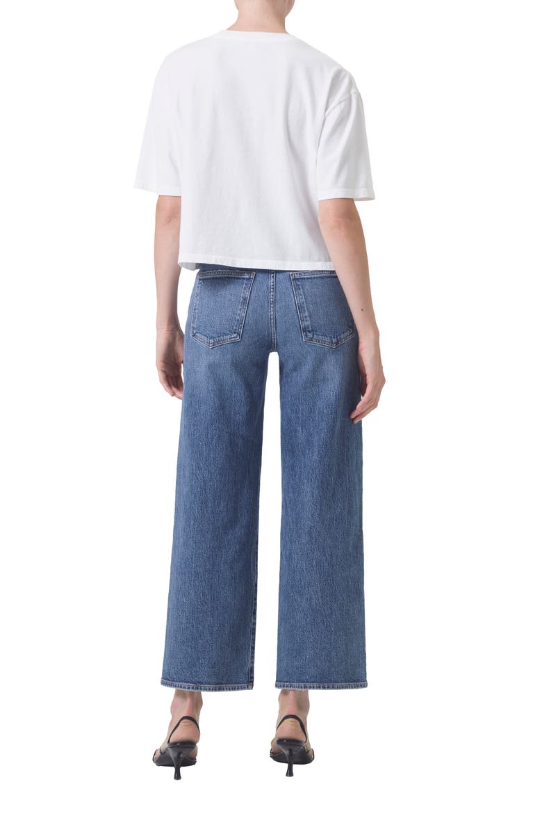 Harper High Waist Ankle Wide Leg Jeans, Alternate, color, MOOR