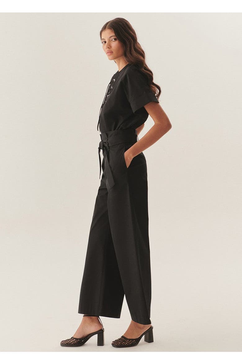 Lauren Timeless Structured Trousers, Alternate, color, BLACK