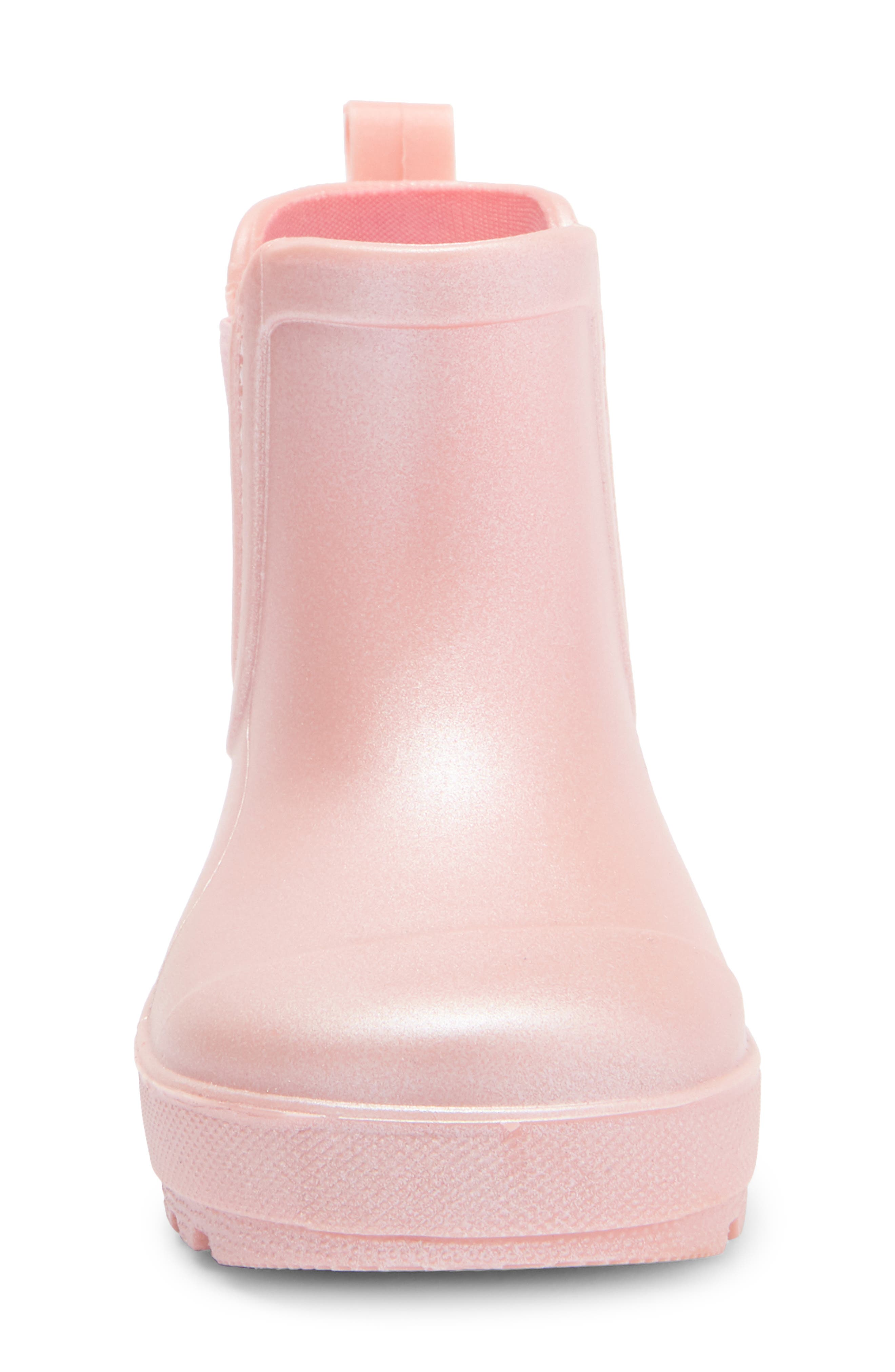 BEARPAW Kids' Shortie Rain Boot, Alternate, color, Rose Gold Gloss