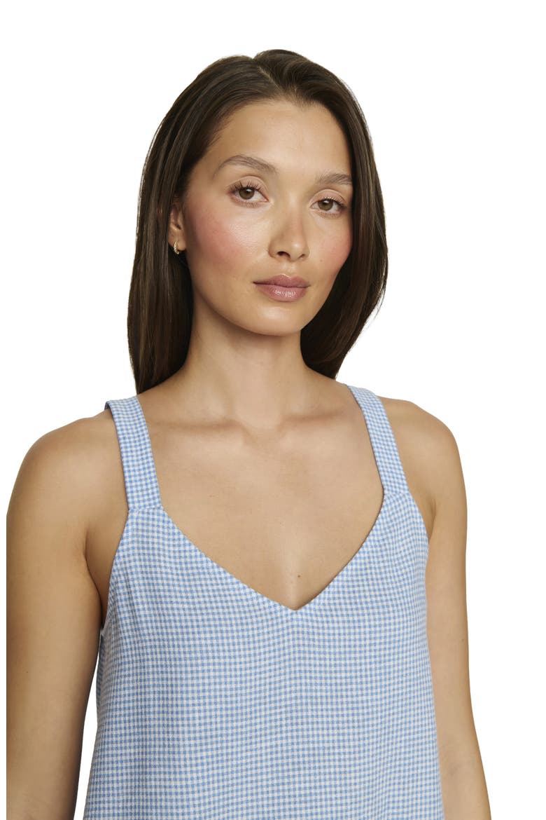 Linen Blend V-Neck Camisole, Alternate, color, GINGHAM WHITE/ SUMMER