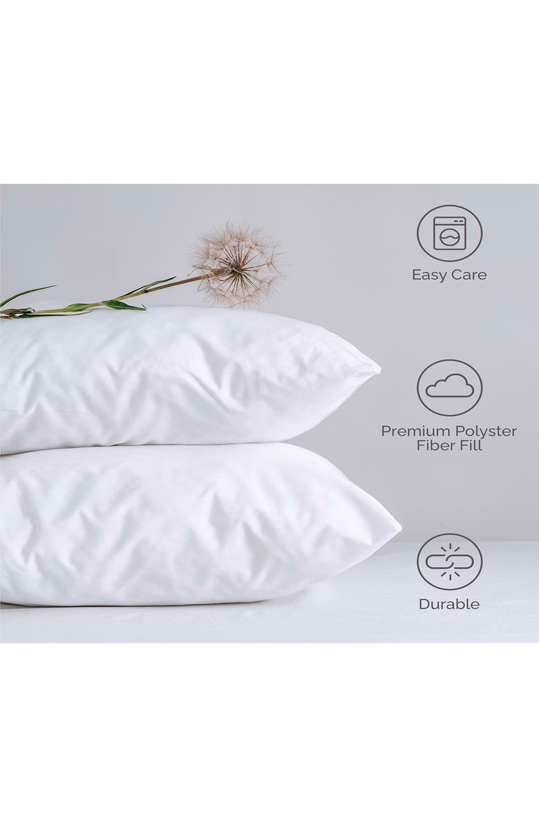 Martex Set of 2 Standard Pillows, Alternate, color, White