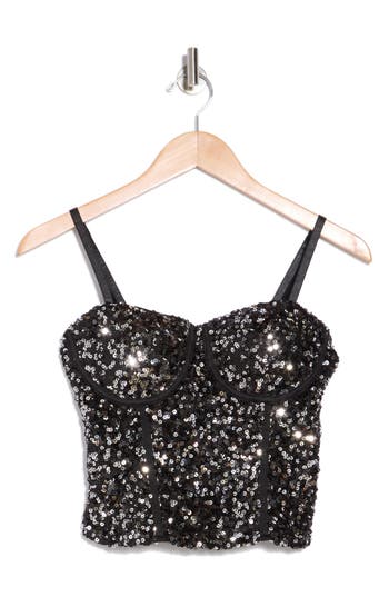 Madden Girl Sequin Corset Top
