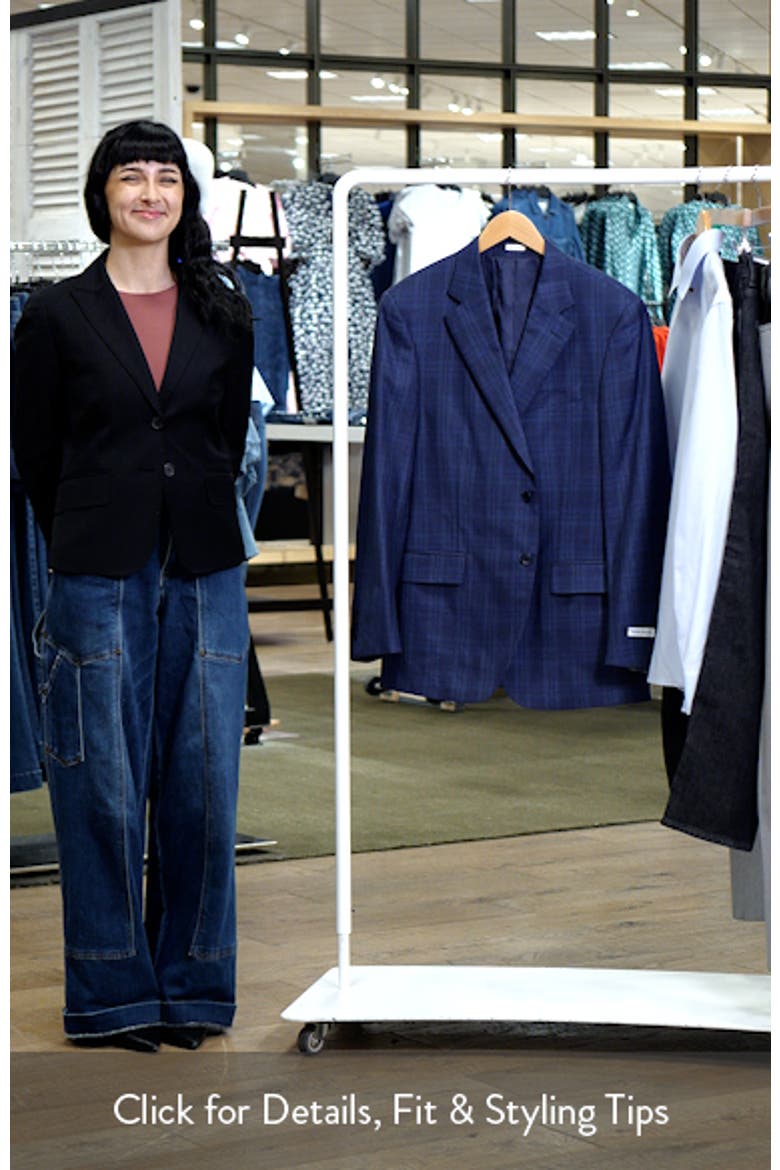 Flynn Classic Fit Blue Plaid Wool Sport Coat video
