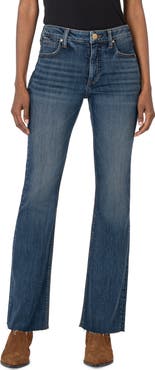 KUT from the Kloth Stella Fab Ab Raw Hem Flare Leg Jeans