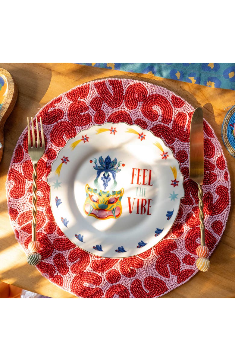 Zsa Zsa Zsu Luohu Porcelain Dessert Plate Vibe 8" Set of 3, Alternate, color, 