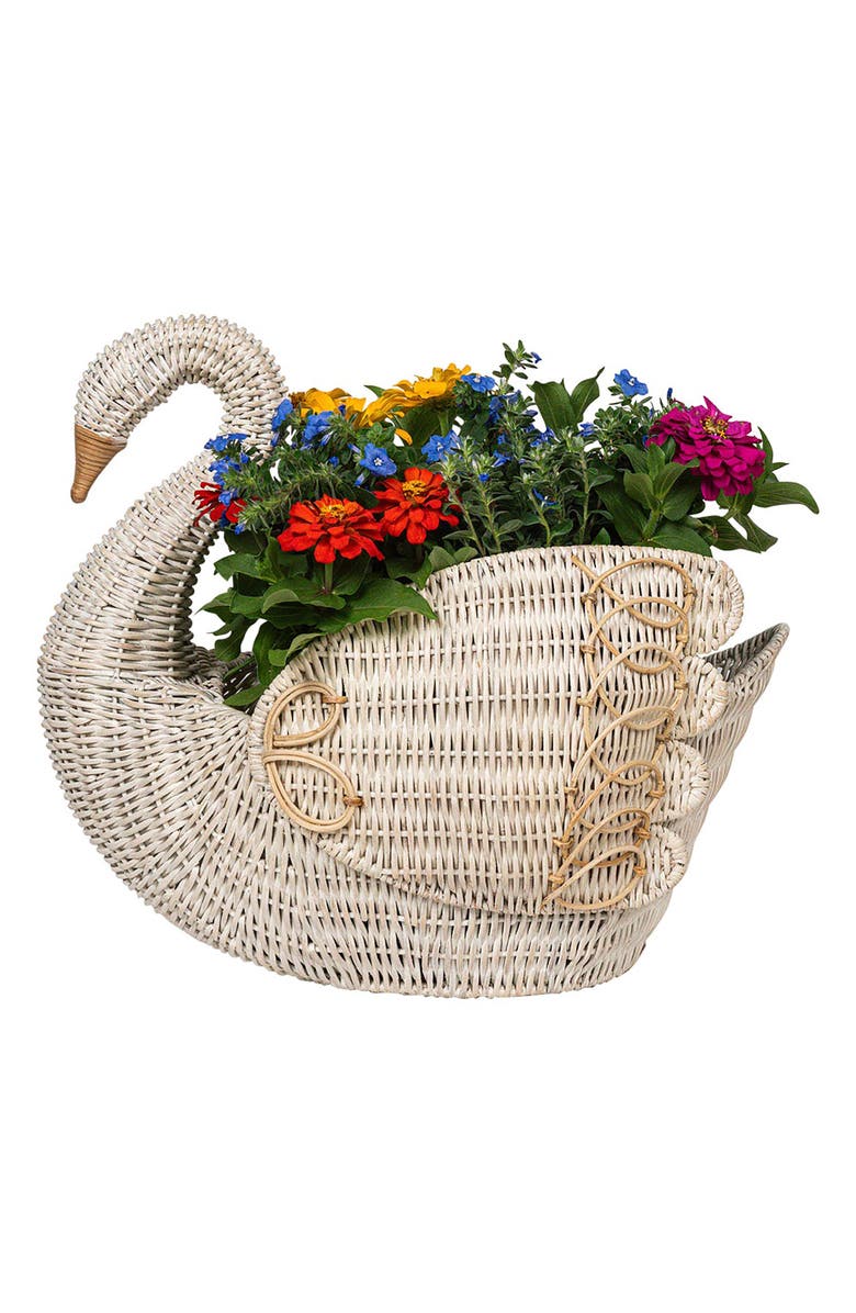 Juliska Provence Rattan Swan Basket, Alternate, color, 