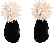 MANGO Resin Flower Drop Earrings
