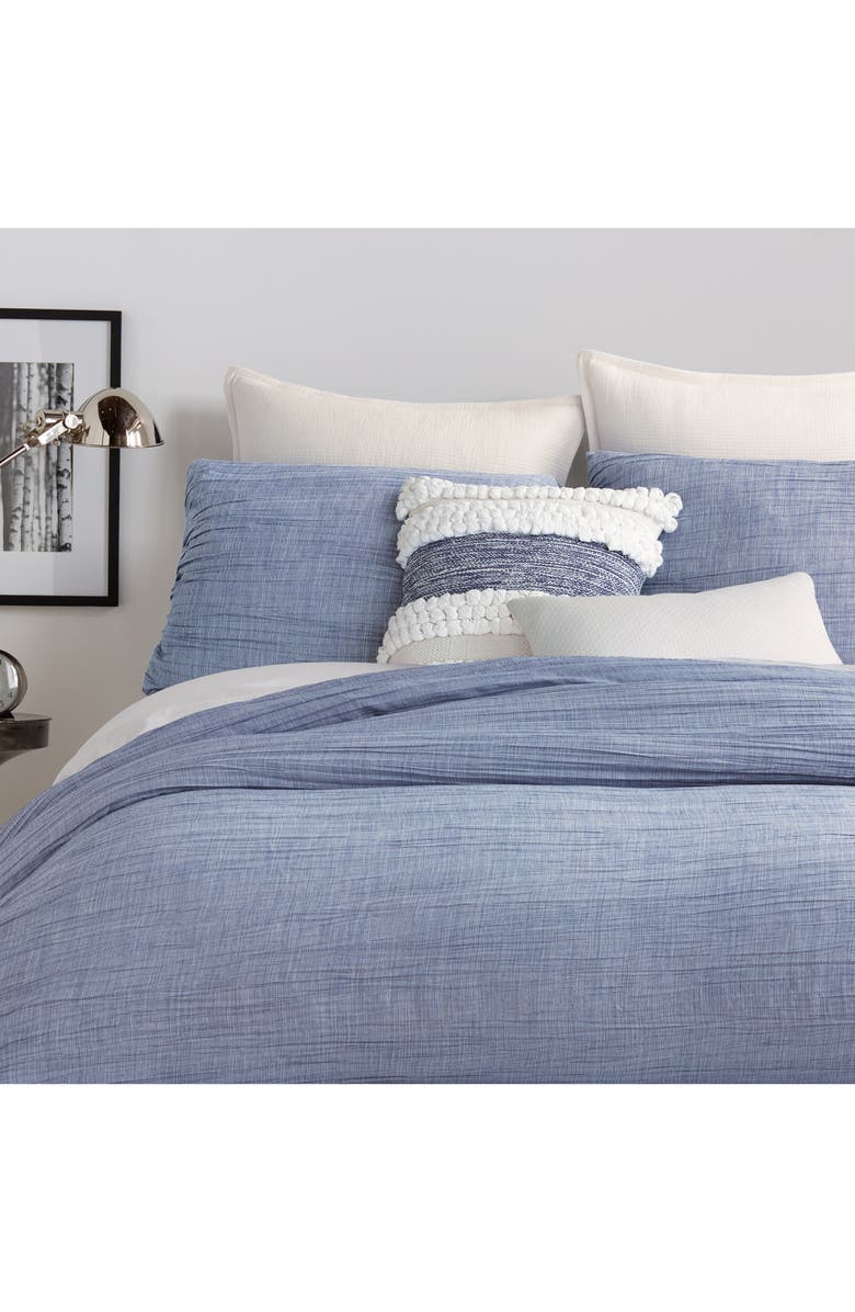 DKNY City Pleat Duvet Cover, Main, color, 