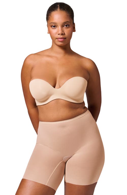 Simone Perele Essential Uplifting Mid Rise Shaper Shorts In Brown