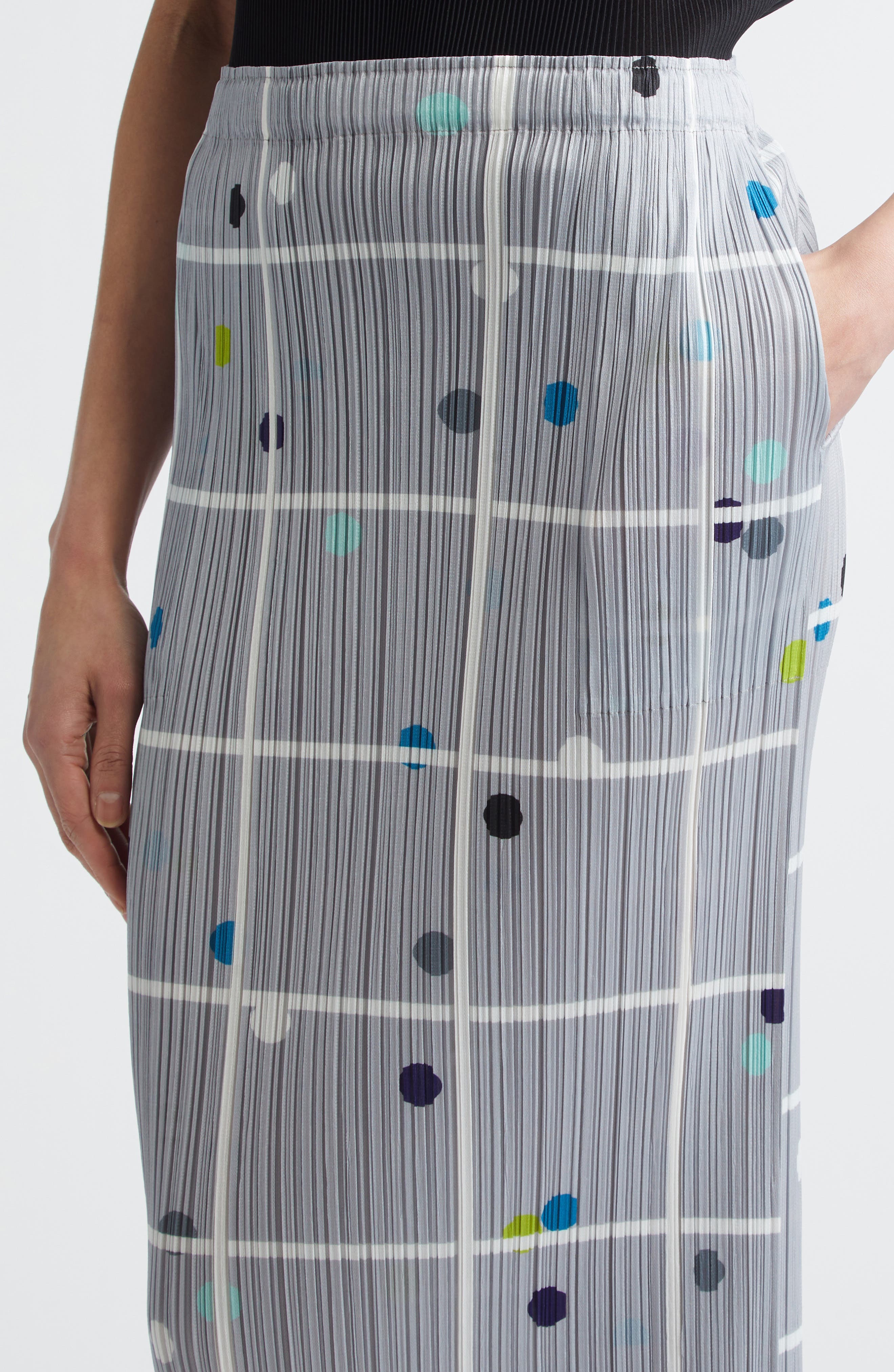 Crossing Dots Print Pleated Midi Skirt (Women) | Nordstrom