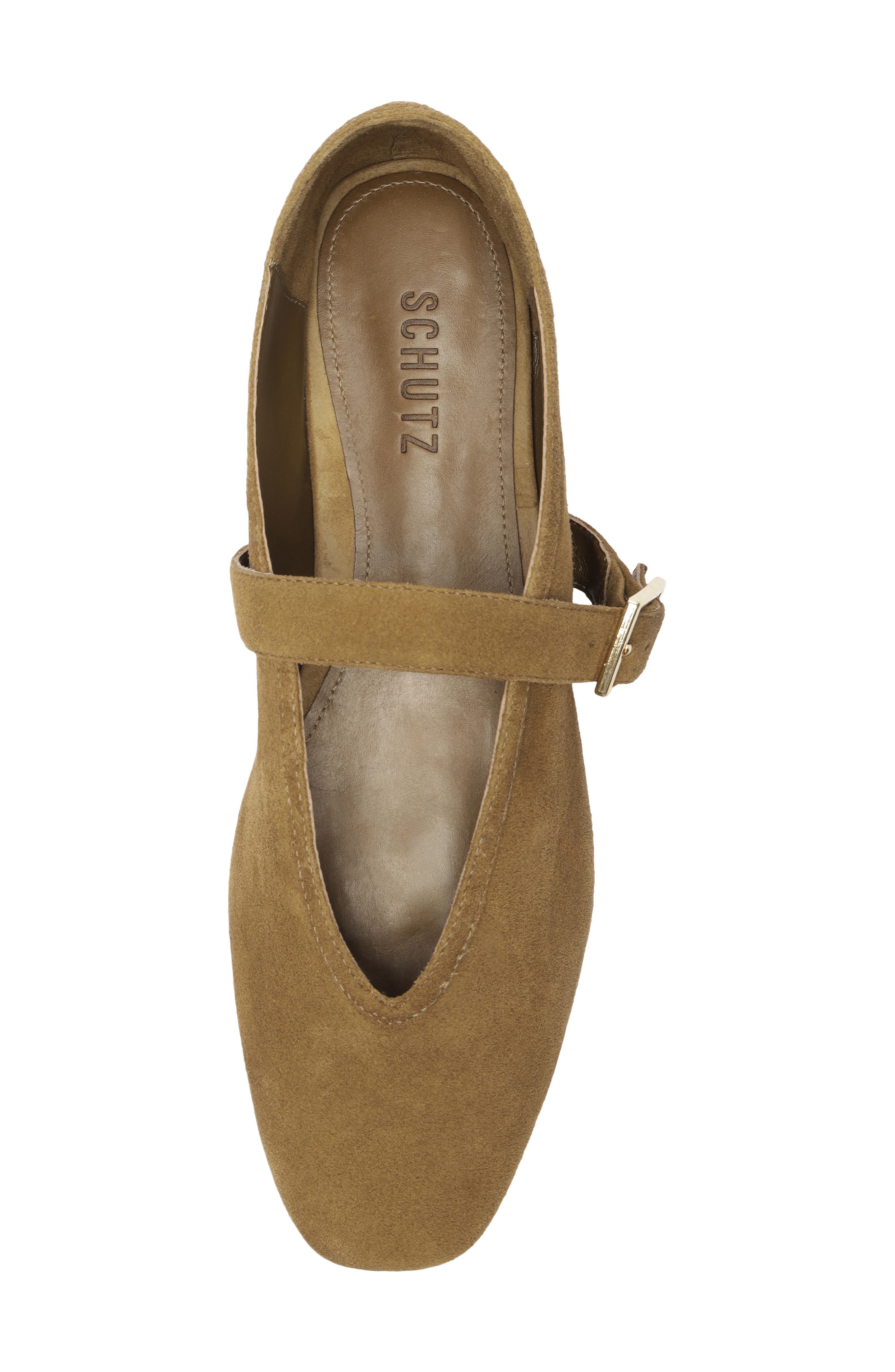Vicki Buckle Mary Jane Flat, Alternate, color, DRIED OLIVE SUEDE