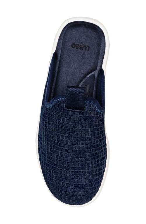 Lusso Cloud Pelli Waffle Knit Slipper In Indigo/marshmallow