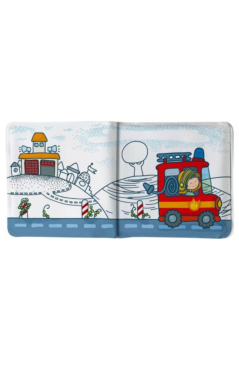 HABA Magic Bath Book Fire Brigade - Wet the Pages to Reveal Colorful Backgrounds in Tub or Pool, Alternate, color, Multi