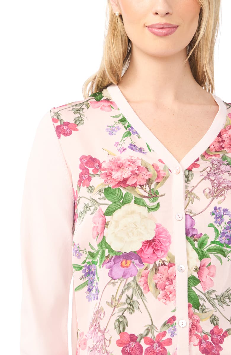 Ted Baker Lisa Mixed Media Cardigan, Alternate, color, Cloud Pink
