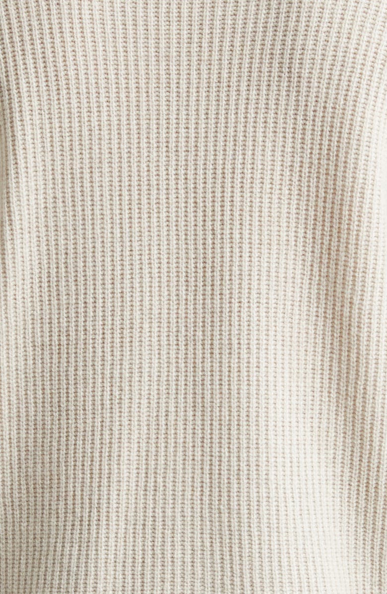 John Smedley Oxnard Cashmere & Extrafine Merino Wool Rib Sweater, Alternate, color, Pampas