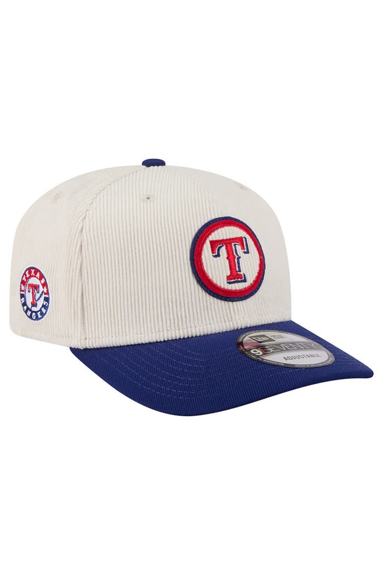 Men's New Era  Cream Texas Rangers Loyal 9SEVENTY Adjustable Hat, Main, color, Cream