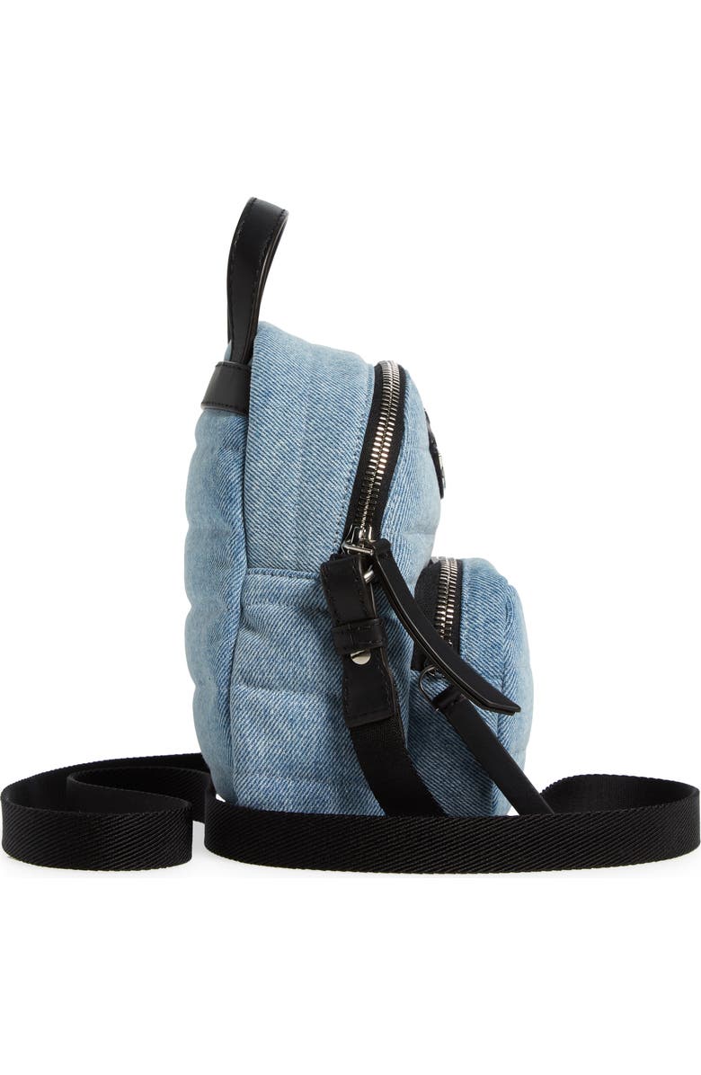 Moncler Small Kilia Quilted Denim Crossbody Bag, Alternate, color,