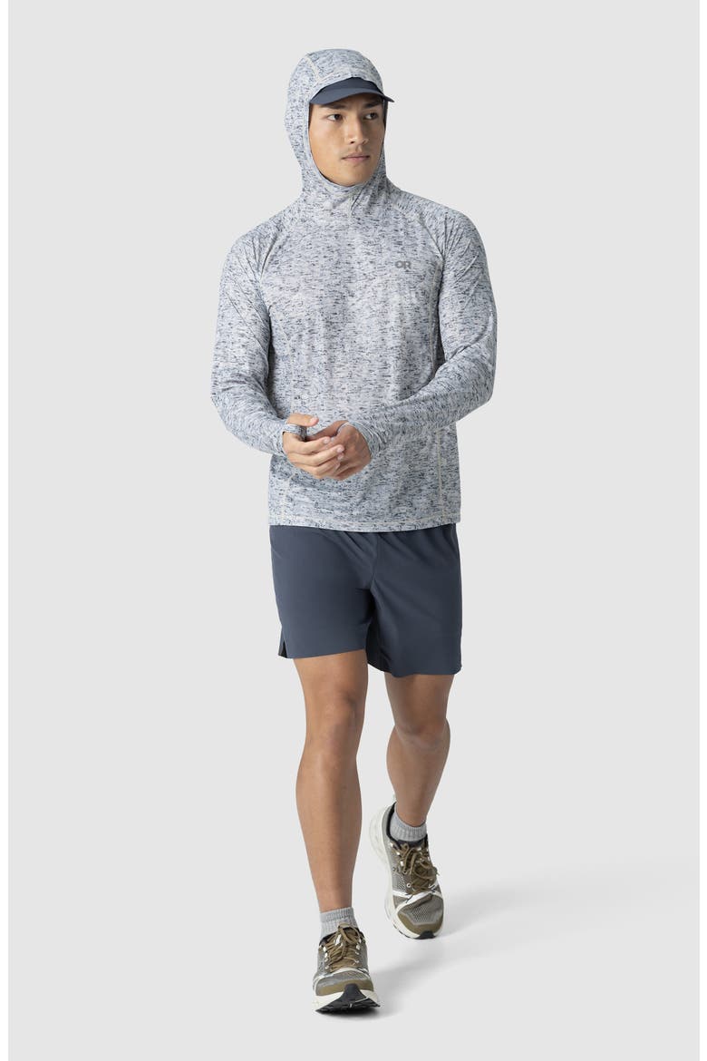 Echo Recycled Polyester Hoodie, Alternate, color, OYSTER TRAVERSE PRINT