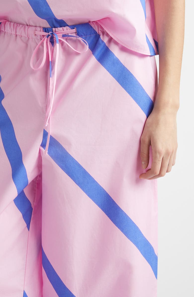 Marimekko Puoti Basso Wide Leg Stripe Pants, Alternate, color, Blue Pink