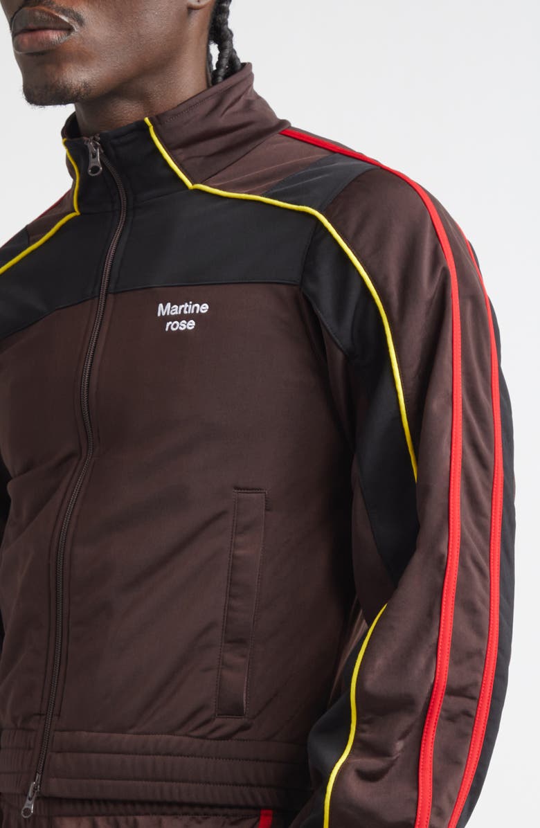 Martine Rose Shrunken Track Jacket, Alternate, color, Brown