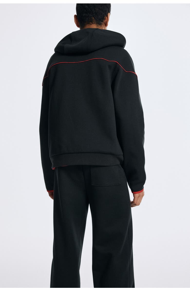 H&M Sports Zip-through Hoodie With Drymove, Alternate, color, Black