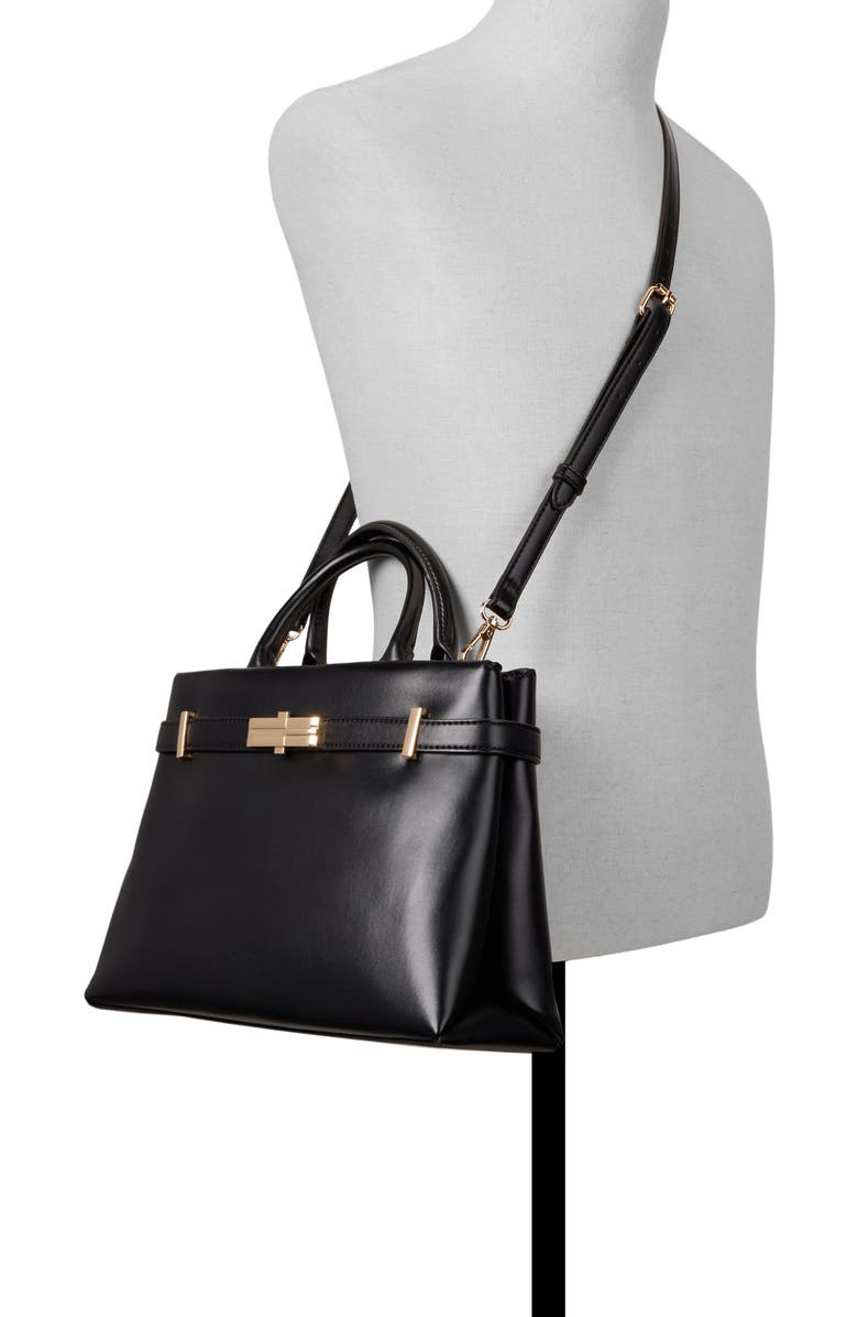 ALDO Alicie Faux Leather Tote, Alternate, color, Black