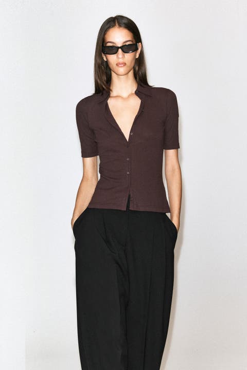 Sculpted Cotton-Jersey Shirt