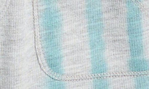 Splendid Ripple Wave Pocket T-shirt & Sweat Shorts Set In Aqua Sky