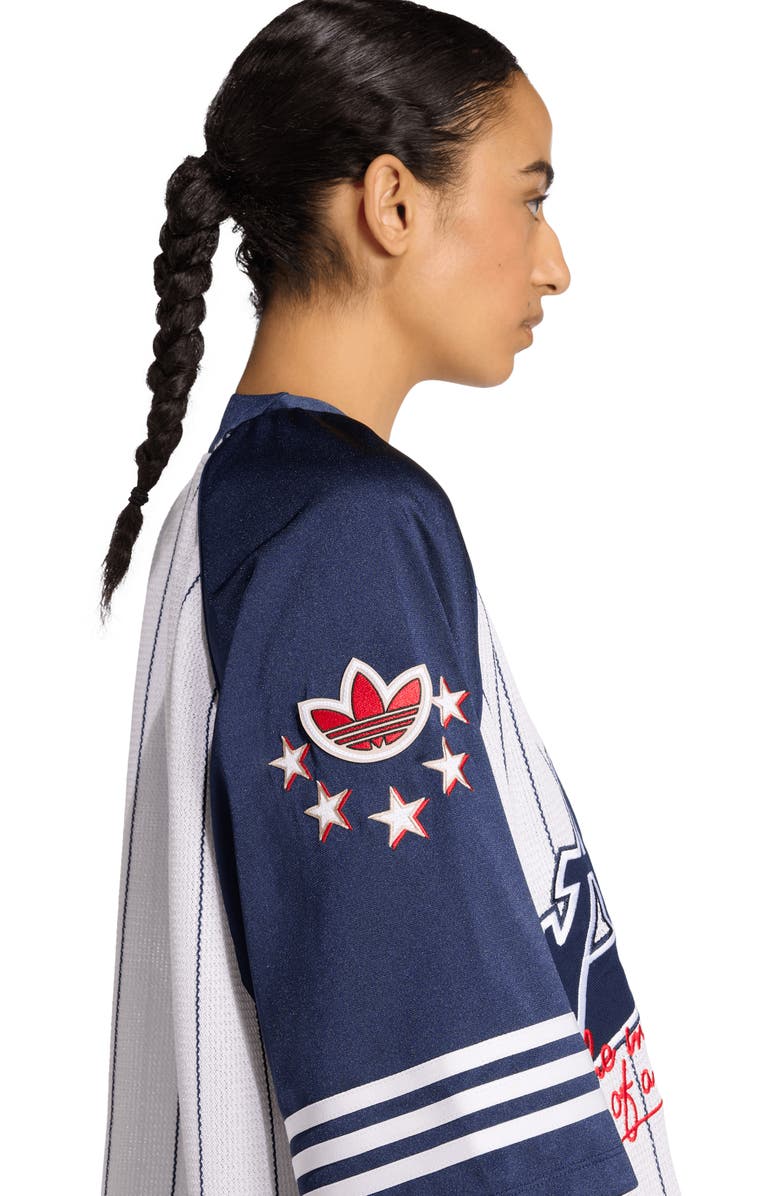 adidas Oversize Short Sleeve Jersey, Alternate, color, White