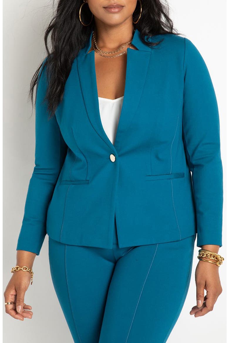 The Ultimate Stretch One Button Blazer, Main, color, MOROCCAN BLUE