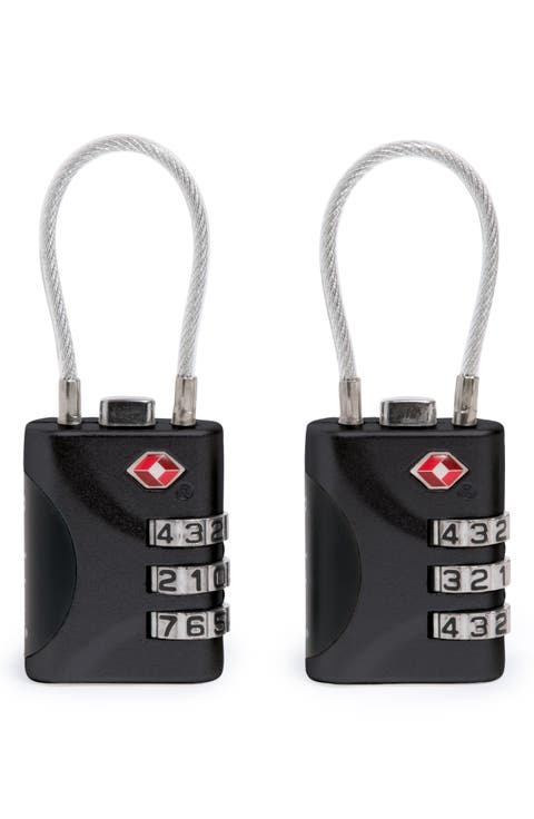 2-Piece 3-Digit Resettable Combination Cable Lock Set