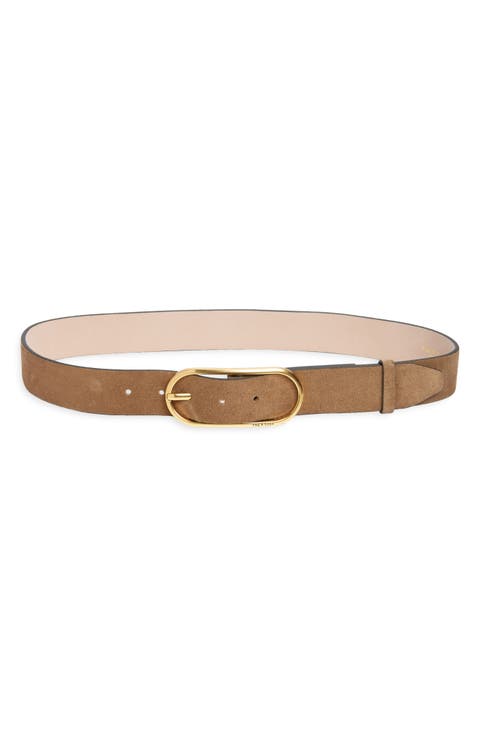 Rounded Rebound Leather Belt