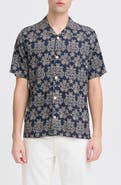 CASUAL FRIDAY Regular Fit Cotton Blend Camp Shirt