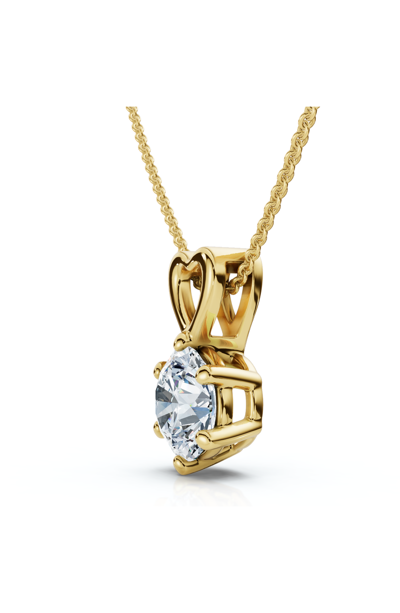 Bliss Diamond 3/4Ct Lab Grown Diamond Solitaire Pendant 14k Gold 18" Necklace & Chain, Main, color, Yellow Gold