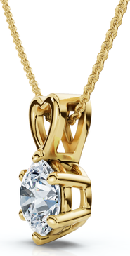 Bliss Diamond 3/4Ct Lab Grown Diamond Solitaire Pendant 14k Gold 18" Necklace & Chain