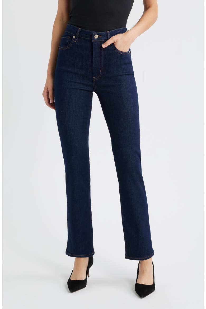 The Pencil High Waist Slim Straight Leg Jeans, Main, color, RINSE