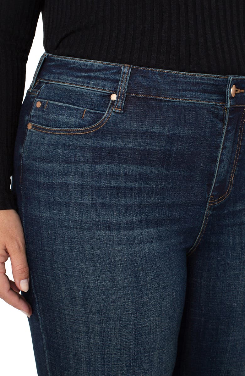 Liverpool Los Angeles Stride Raw Hem High Waist Crop Wide Leg Jeans, Alternate, color, 