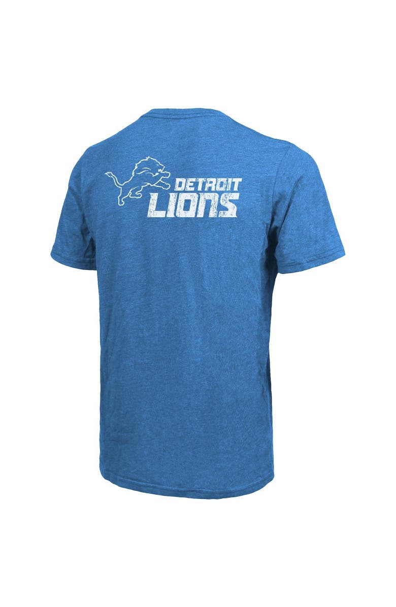 Majestic Threads Detroit Lions Majestic Threads Tri-Blend Pocket T-Shirt - Blue, Alternate, color, Blue