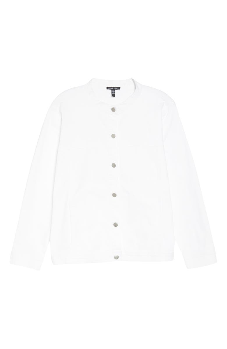 Eileen Fisher Stretch Organic Cotton Denim Jacket, Alternate, color, 