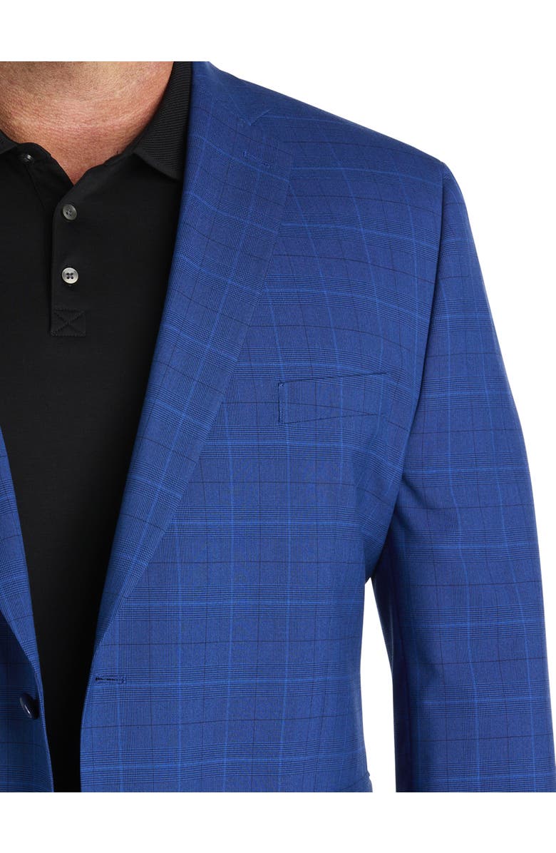 Michael Kors Big & Tall Windowpane Suit Jacket, Alternate, color, Blue