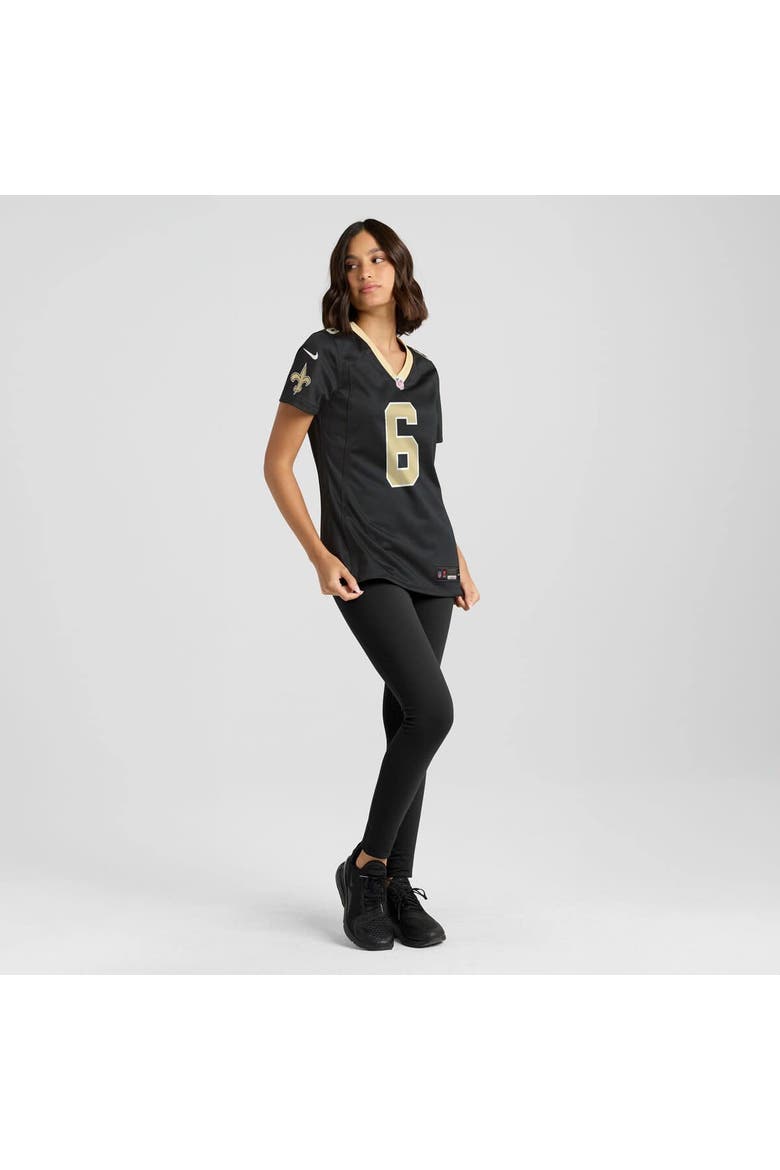 Women's Nike Tyler Shough Black New Orleans Saints Game Jersey, Alternate, color, Black