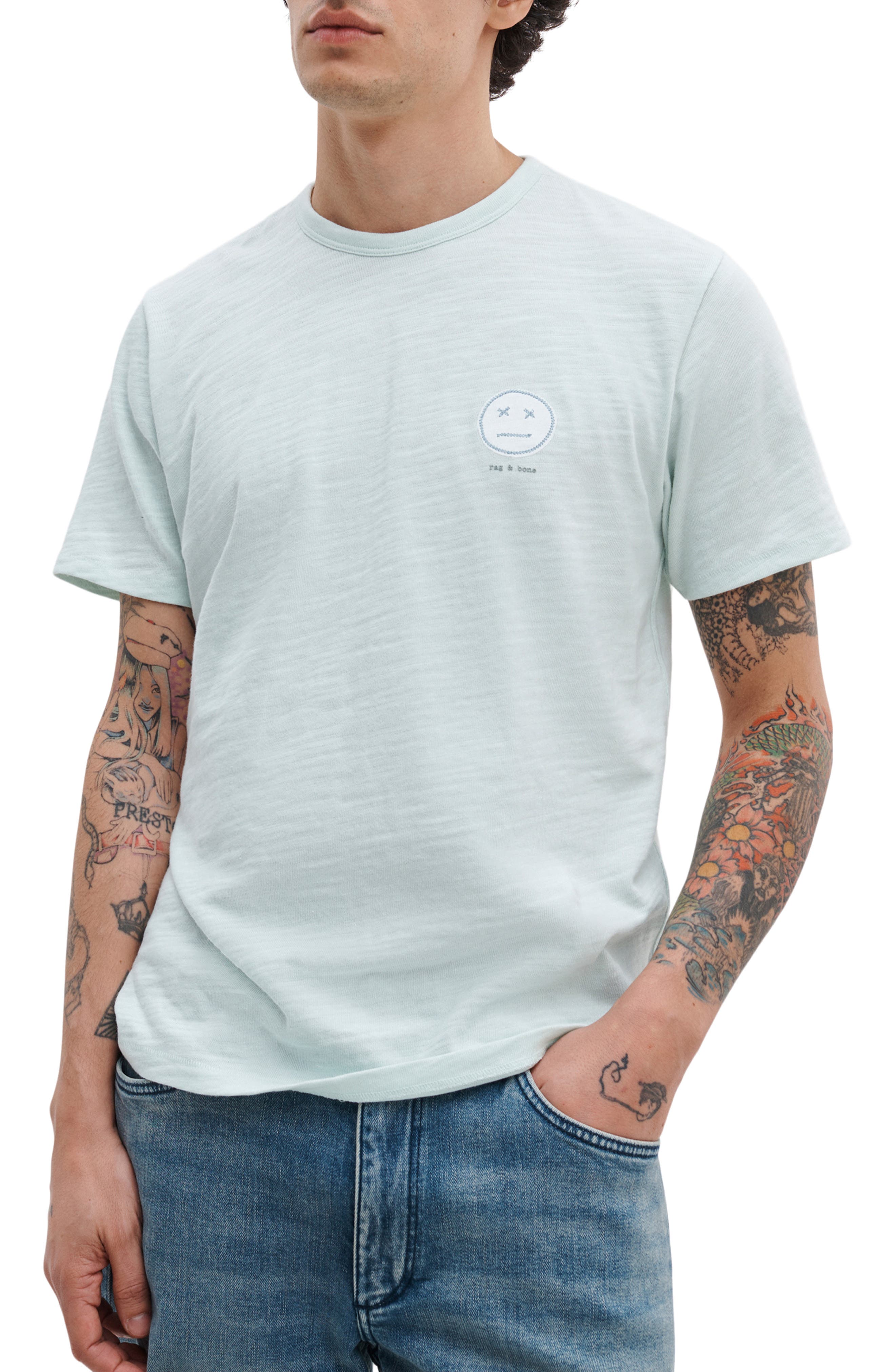 Embroidered Sour Face T-Shirt - image 1
