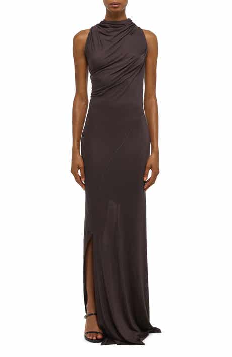 Wind Ruched Jersey Maxi Dress