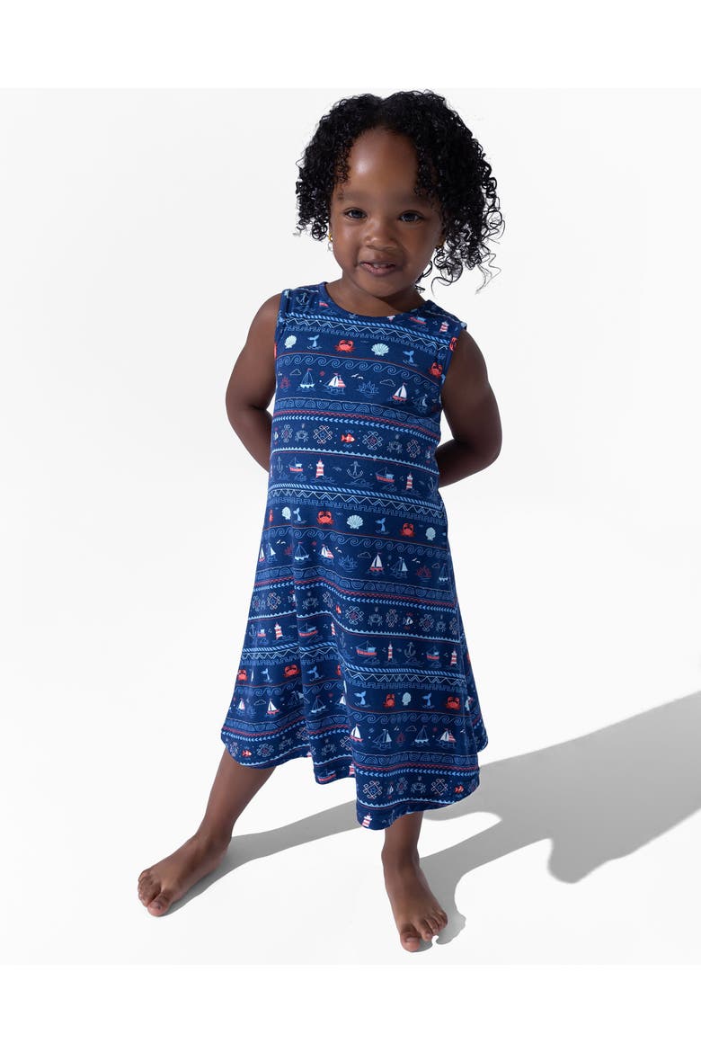 Kids' Sail Away Fair Isle Sleeveless Dress, Alternate, color, Sail Away Fair Isle