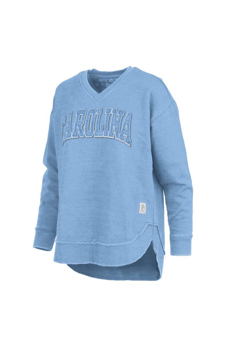 PRESSBOX Women's Pressbox Carolina Blue North Carolina Tar Heels Westin Poncho V-Neck Pullover Sweatshirt, Alternate, color, Light Blue