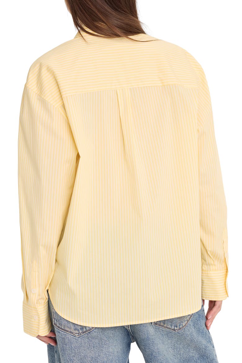 Boxy Stripe Cotton Poplin Blend Button-Up Shirt, Alternate, color, BUTTERBEAM STRIPE