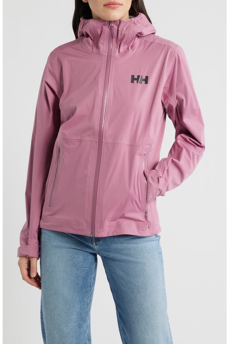 Momentum 3-Layer Waterproof Hooded Jacket, Main, color, WILDBERRY